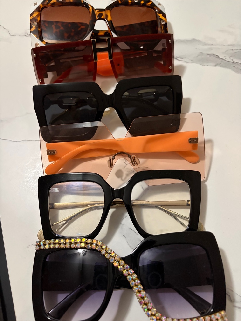 Black Oversized Square Sunglasses - Women Accessories